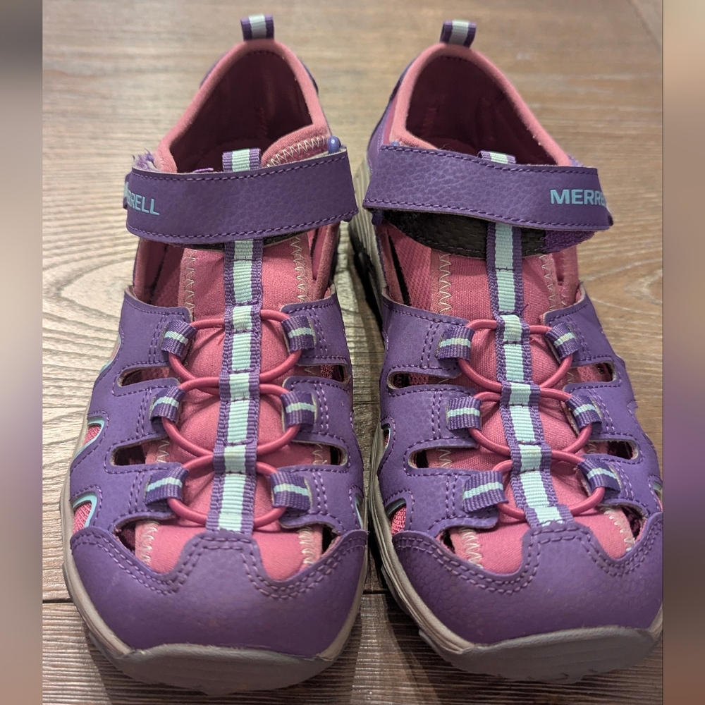 Merrell Youth Berry Purple Water Hiker sandal 6